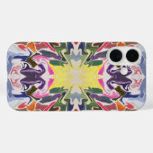 Kleurrijke retro psychedelische caleidoscoop Abstr Case-Mate iPhone Case (Achterkant (horizontaal))