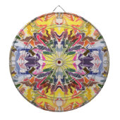 Kleurrijke retro psychedelische caleidoscoop Abstr Dartbord (Voorkant)