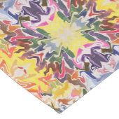 Kleurrijke retro psychedelische caleidoscoop Abstr Korte Tafelloper (Hoek)