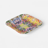 Kleurrijke retro psychedelische caleidoscoop Abstr Papieren Bordje (Gebogen)