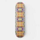 Kleurrijke retro psychedelische caleidoscoop Abstr Persoonlijk Skateboard (Voorkant)