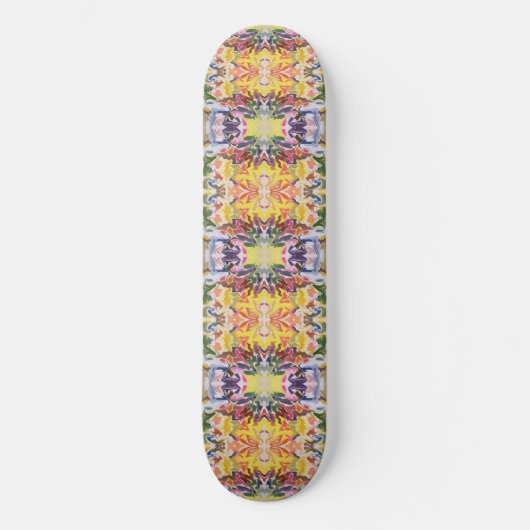 Kleurrijke retro psychedelische caleidoscoop Abstr Persoonlijk Skateboard (Voorkant)