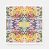 Kleurrijke retro psychedelische caleidoscoop Abstr Servet (Voorkant)