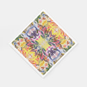 Kleurrijke retro psychedelische caleidoscoop Abstr Servet (Hoek)