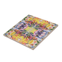 Kleurrijke retro psychedelische caleidoscoop Abstr