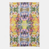 Kleurrijke retro psychedelische caleidoscoop Abstr Theedoek (Verticaal)