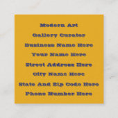 Kleurrijke retro psychedelische caleidoscoop Abstr Vierkante Visitekaartje (Achterkant)