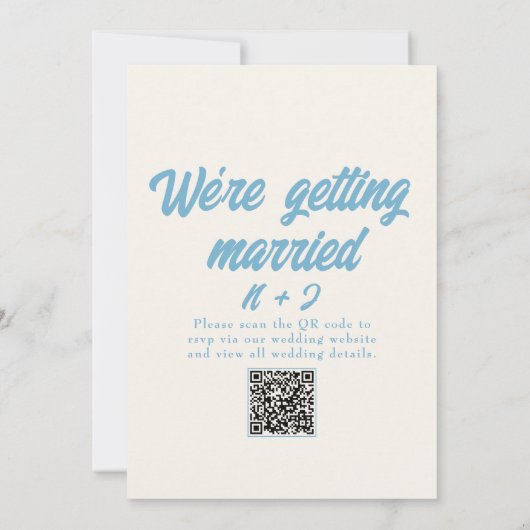 Kleurrijke Retro QR Code Bright Fun Modern Wedding Kaart (Achterkant)