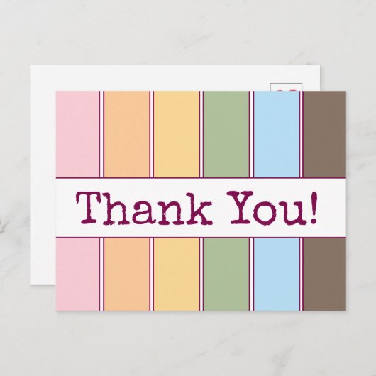 Kleurrijke Retro QR-code Zakelijk Bedankt Briefkaart (Voorkant / Achterkant)