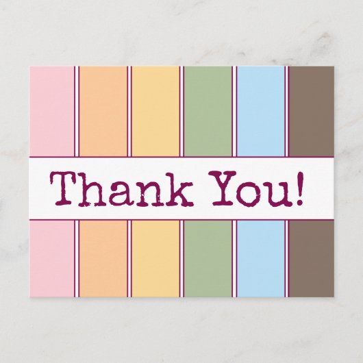 Kleurrijke Retro QR-code Zakelijk Bedankt Briefkaart (Voorkant)