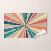 Kleurrijke Retro Rainbow Sunburst Bad Handdoek (Handdoek)