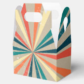 Kleurrijke Retro Rainbow Sunburst Bedankdoosjes (Geopend)