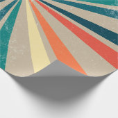 Kleurrijke Retro Rainbow Sunburst Cadeaupapier (Hoek)
