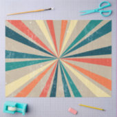 Kleurrijke Retro Rainbow Sunburst Tissuepapier (Craft)