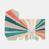 Kleurrijke Retro Rainbow Sunburst Weddenschap Bedankdoosjes (Uitgevouwen)