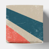 Kleurrijke Retro Rainbow Sunburst Weddenschap Bedankdoosjes (Bovenkant)