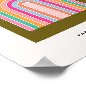 Kleurrijke Retro Regenboog Poster (Hoek)