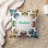 Kleurrijke Retro Robots Jongen Verjaardag Party Gi Kussen (Deken)