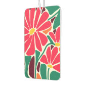 Kleurrijke Retro Rode Bloem Luchtverfrisser (Links)