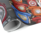 Kleurrijke Retro Rode Esthetische  Fotocollage Cadeaupapier (Rol Hoek)