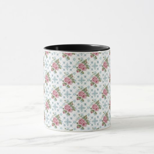 Kleurrijke Retro Schattige  Elegant Chique Flower  Mok (Midden)