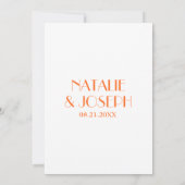 Kleurrijke Retro Schattigee Heldere  Unieke Huweli Save The Date (Achterkant)