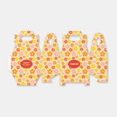 Kleurrijke Retro Sinaasappel Boho Flower 50ste ver Bedankdoosjes (Uitgevouwen)