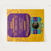 Kleurrijke Retro Speelse Afstudeerder Party Art S Wandkleed (Voorkant (horizontaal))