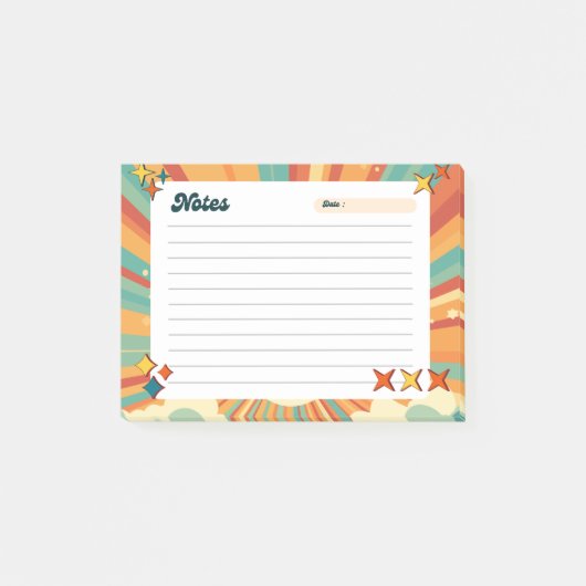 Kleurrijke retro speelse post-it notities post-it® notes (Voorkant)