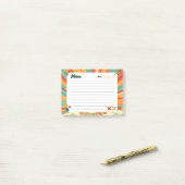 Kleurrijke retro speelse post-it notities post-it® notes (Op bureau)