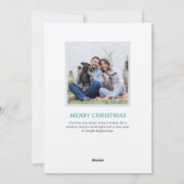 Kleurrijke Retro Stamp Stijl Kerstboom Feestdagenkaart (Achterkant)