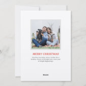 Kleurrijke retro stempel stijl rendier feestdagenkaart (Achterkant)