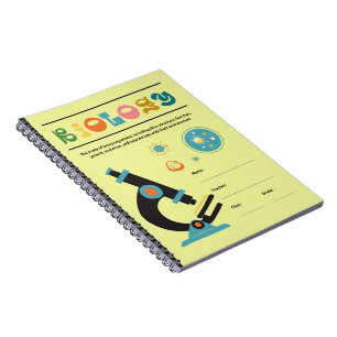 Kleurrijke Retro Stijl Biologie Wetenschap Spiraal Notitieboek