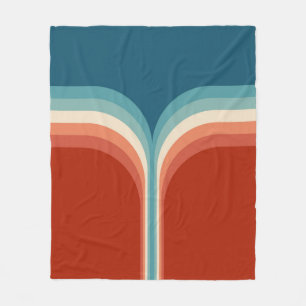 Kleurrijke Retro stijl dubbele boog decoratie Fleece Deken