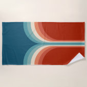 Kleurrijke Retro stijl dubbele boog decoratie Strandlaken (Voorkant)