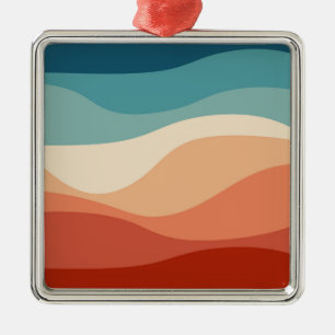 Kleurrijke retro-stijl golft decoratie