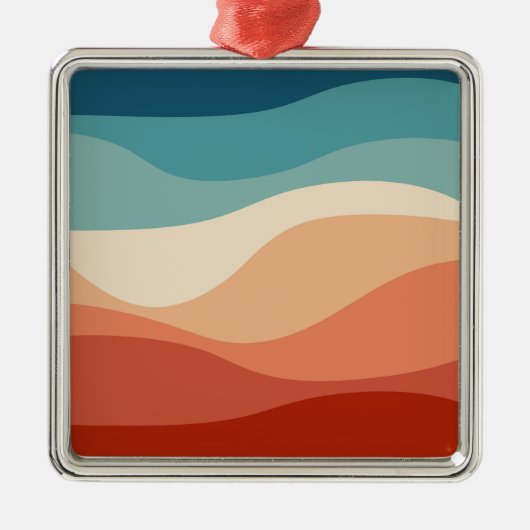 Kleurrijke retro-stijl golft decoratie (Voorkant)