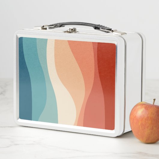 Kleurrijke retro-stijl golft decoratie (In situ)