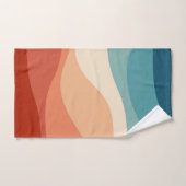 Kleurrijke retro-stijl golft decoratie bad handdoek (Handdoek)