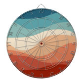 Kleurrijke retro-stijl golft decoratie dartbord (Voorkant)