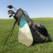 Kleurrijke retro-stijl golft decoratie golfhanddoek (Groen)