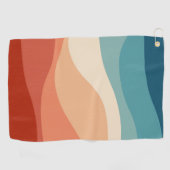 Kleurrijke retro-stijl golft decoratie golfhanddoek (Horizontaal)