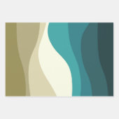 Kleurrijke retro-stijl golft decoratie inpakpapier vel (Voorkant 2)