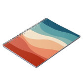 Kleurrijke retro-stijl golft decoratie notitieboek (Linkerzijde)