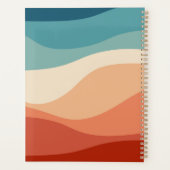 Kleurrijke retro-stijl golft decoratie planner (Achterkant)