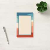 Kleurrijke retro-stijl golft decoratie post-it® notes (Kantoor)