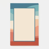 Kleurrijke retro-stijl golft decoratie post-it® notes (Voorkant)