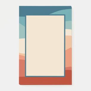 Kleurrijke retro-stijl golft decoratie post-it® notes