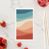 Kleurrijke retro-stijl golft decoratie servet (Insitu)