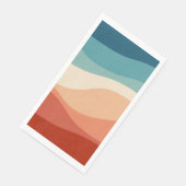 Kleurrijke retro-stijl golft decoratie servet (Hoek)